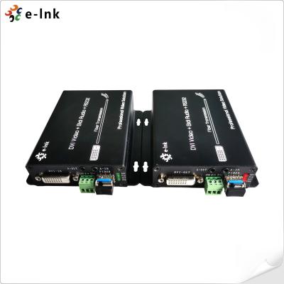 Cina DVI + 1Ch Audio stereo bidirezionale + 1Ch RS232 su estensore a fibra ottica in vendita