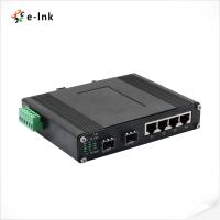 China Industriële 4 RJ45-poort + 2 SFP-poort Gigabit PoE Ethernet Switch (90W) Te koop