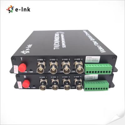 China 4Ch Single Mode media Video Over Fiber Converter AHD/HDCVI/HDTVI/CVBS With FC Port for sale