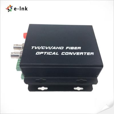 China 2Ch HD-AHD CVI TVI CVBS Video Fiber Converter Single Mode FC 20KM 720P 960P for sale