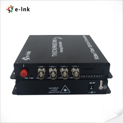 China Video Fiber Converter 4-Channels 1080P 720P 960P HD-AHD CVI TVI CVBS Transceiver for sale