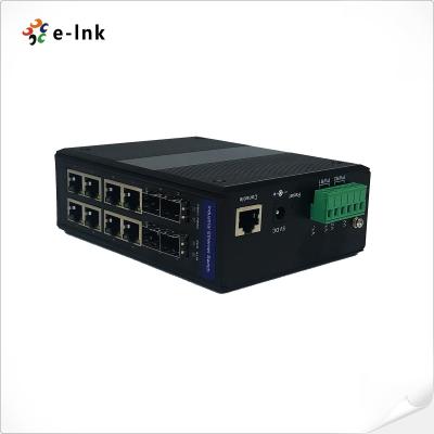 China 10M/100M/1000M Industrial PoE Switch SFP 8 Port 48 Volt for sale