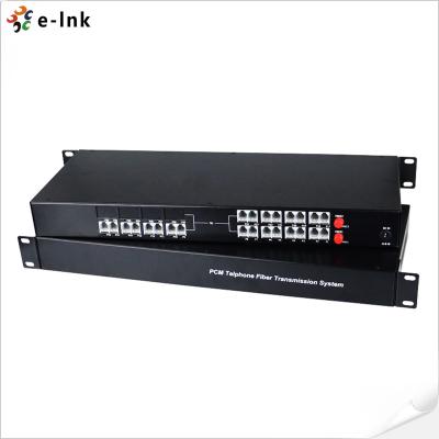 China 24Ch 24 Telephone RJ11 Port Fiber Ethernet To Analog Phone Converter To F/O for sale