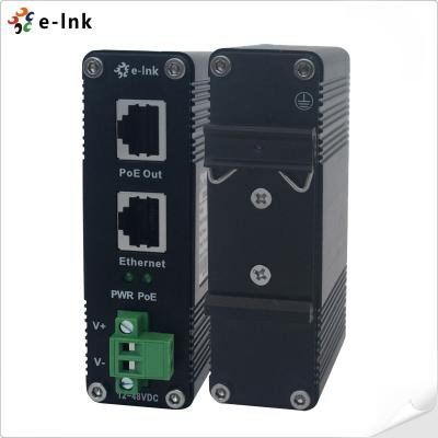 Cina DIN Rail Industrial 802.3at 30W Gigabit PoE Injector Adapter 12~48V DC Power Booster prezzo di fabbrica in vendita