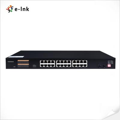 China Unmanaged 24 Port 10 100 1000T To 2-Port 100 1000 SFP Gigabit Ethernet Switch for sale