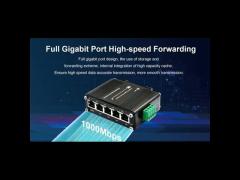 PoE Switch Industrial 5-Port Gigabit Power Over Ethernet Switch With 1-Port Uplink