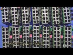 Managed PoE Industrial Ethernet Switch 16 Port 802.3at Din Rail Mounting