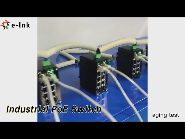 8 Port Industrial PoE Switch 1000Mbps 802.3at Gigabit Din Rail Mount