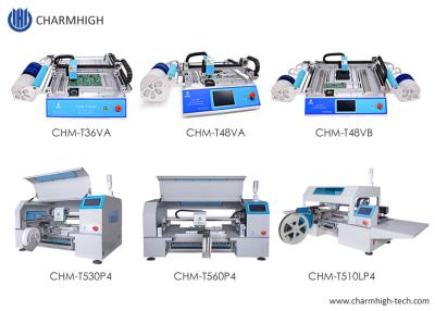 China High Accuracy 6 Kinds Desktop SMT Pick And Place Machine Charmhigh PCB Assembly Line for sale