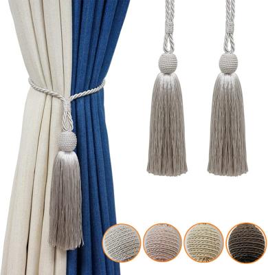 China Home Decoration 2pcs Tassel Curtain Tie Backs Barriers Cotton Rope Window Curtain Tie-Back Home Office Handmade Hotel Decative for sale