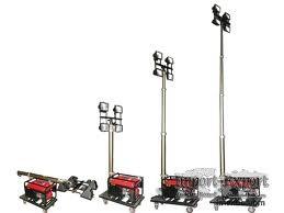 China 4 × 500w Portable Light Towers Directional Remote Control Automatic for sale