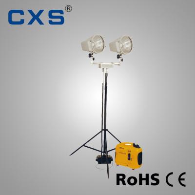 China CE 2 * 150W Emergency Flood Light Telescopic Light Tower Portable Rise Fall for sale