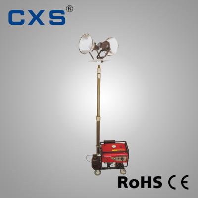 China 2*400w Truck Mounted Light Tower With 2kw Generator , HPS / MH Mobile Light Towers for sale