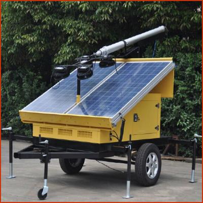 China 2016 LED mobile solar portable light towers 4*100W with Solar System for sale