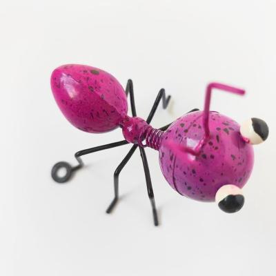 China Custom Size and Color Metal Ant 5 Color Garden Yard Art Wall Sculpture Decoration Lawn Desktop Sculpture JY for sale