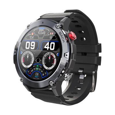 China MP3 Playback Orunjo C21 Smart Watch Outdoor Sport BT Calls Heard Rate Waterproof 1.32 Inch 360*360 Round Reloj Smartwatch For Men for sale