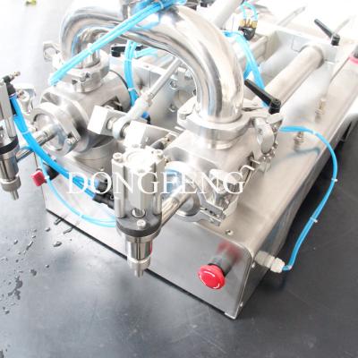 China Honey / Lotion Liquid Filling Machines Pneumatic Two Nozzles High Efficiency for sale