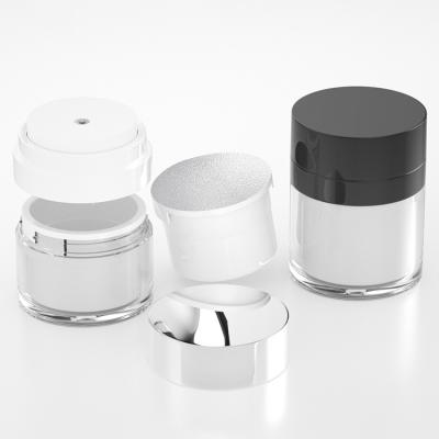 China 30g 50g 100g Empty Refillable Replaceable Plastic Acrylic Luxury Cosmetic Airless Cream Boby Butter Pump Jar for sale