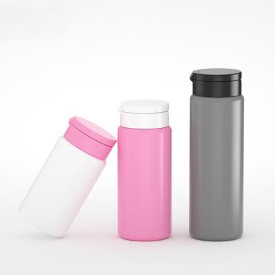 China Baby Powder Bottle 50g 80g 100g 150g 200g Baby Powder Cosmetic Baby Powder Black Pink White Blue White Empty Plastic Bottle With Sieve for sale