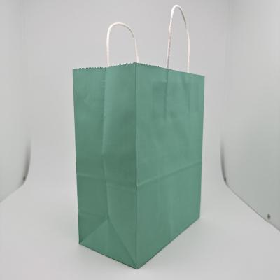 China Handmade Custom Printing Custom Logo Size Small Recycled Kraft Paper Shopping Bag for sale