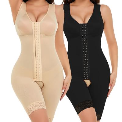 China Antibacterial Tummy Control Full Body Shapewear Butt Lift Shapewear Adjustable Waist Trainer Hook And Eye Mail Surg Black Jumpsuit for sale