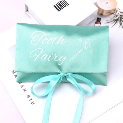 China Natural Custom Logo Printing Satin Envelope Comb Jewelry Dust Bag Luxury Smooth Makeup Gift Envelope Satin Pouch for sale