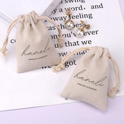 China Natural high quality small cotton drawstring canvas dust bag for jewelry for sale