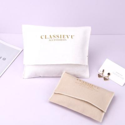 China Hot Sale Custom Logo Printed Cotton Jewelry Dust Pouch Security Cotton Twill Fabric Wrap Mirror Comb Packing Bag for sale