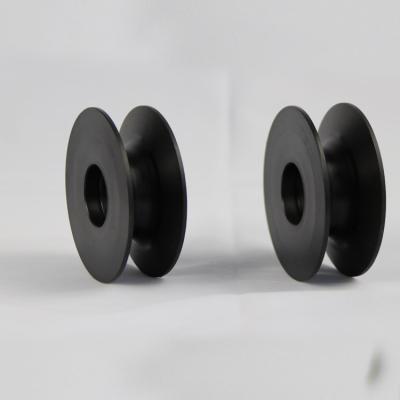 China High Speed ​​Single Pulley Ball Bearings Custom Black Plastic Nylon Pulley With Bearings for sale