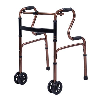 China China New Arrival Custom Wholesale Manufacturer Convenient Multifunctional Aluminum Frame Two Wheel Walker For Elderly for sale