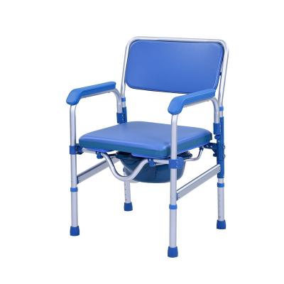 China Factory Price Customized Light Height Aluminum Alloy Convenient Commode Adjustable Wheelchair For Elderly And Disabled People for sale