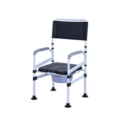 China Zhongshan Manufacturer Wholesale Customized Aluminum Disabled Shower Chair Bath Commode Commode For The Elderly for sale