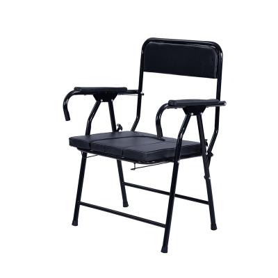 China Convenient OEM customized good quality hospital comfortable portable aluminum alloy commode chair for disabled people for sale