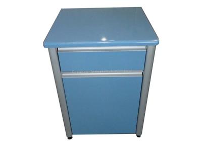 China One Drawer Hospital Ward Furniture Wooden Body Plus Aluminium Alloy Column for sale