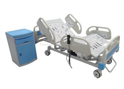 China Adjustable Full Electric Hospital Bed With Mattress/ Bedside Cabinet 3 Functions for sale