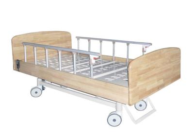 China Home Nursing Electric Hospital Bed , Wooden Hospital Bed With Guardrails for sale