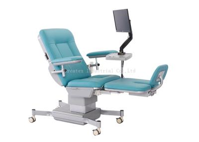 Chine Linak a motorisé des chaises de Recliner de dialyse, couleur étendue de bleu de chaise d'aspiration de sang à vendre