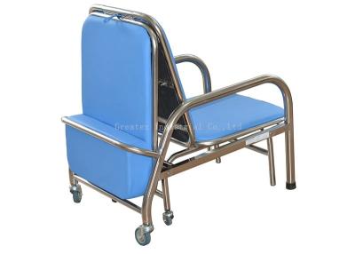 China Manual Foldable IV Infusion Chairs , Mobile Hospital Attendant Bed With Wheels for sale