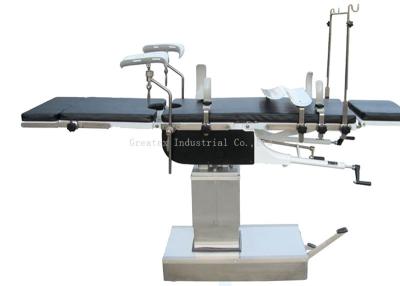 China Adjustable Operation Theatre Bed Stainless Steel Base Manual Operation for sale