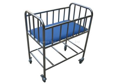 China Medical Infant Hospital Bed Flexible Four Legged Pulley Clean And Tidy for sale