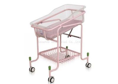 China Lightweight Durable Pediatric Hospital Bed Clear Plastic Bassinet Fixed Height for sale