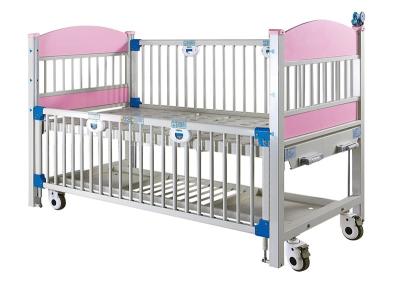 China Movable Pediatric Hospital Bed , Metal / ABS Hospital Cot Bed With Manual 2 Crank for sale