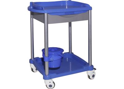 China Hospital Furniture Plastic Medical Carts 750mm * 475mm * 920mm With Dustbins for sale