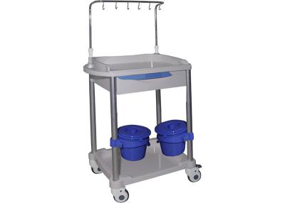 China Infusion Treatment Plastic Medical Trolley With Bottle Hangers / IV Hookers for sale