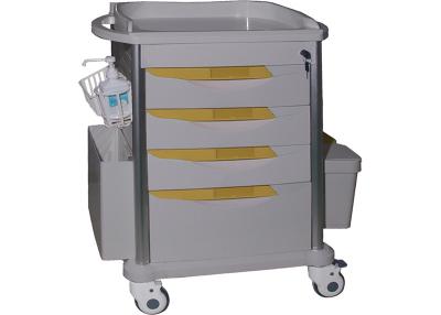 China Adjustable 10 Bins ABS Anesthesia Cart , Medical Storage Carts With Wheels for sale