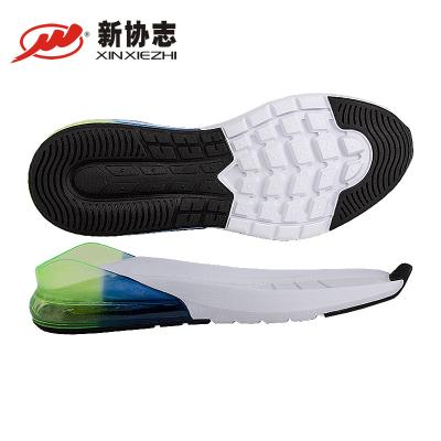 China Walking/running soles high quality reliable air cushion outsoles soles factory/Xinxiezhi air cushion running outsoles best for sale