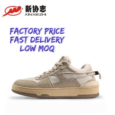 China Wholesale Fashion Trend XinXieZhi Genuine Leather Casual Shoes Style Lace Up Walking Shoes Fashion Trend Men Sneakers for sale