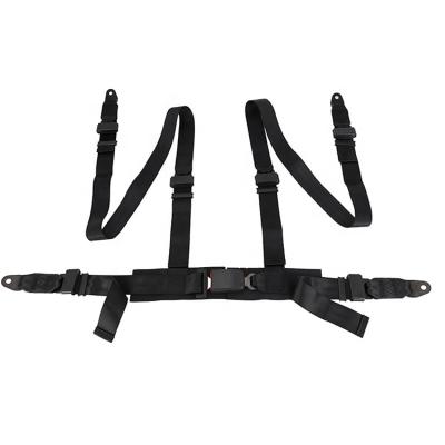 China Long Durability Customized Go Kart 4 Point Seat Belt For Racing Auto Black for sale