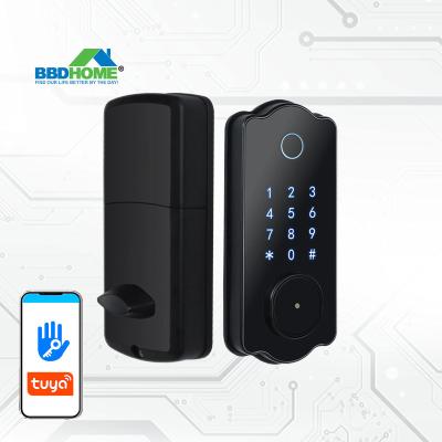 China Tuya Zinc Alloy Blue Tooth APP Security BBDHome Keyless Smart Door Lock, Smart Fingerprint Deadbolt for sale