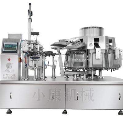 China Full Automatic Rotary Vacuum Rotary Pouch Meal Machine Packaging Pouch Food Flat Bottom Sealer Machine Te koop